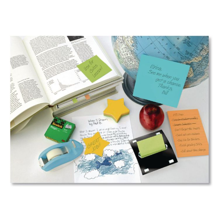 Die-Cut Star Shaped Notepads, 2.6" x 2.6", Assorted Colors, 75 Sheets/Pad, 2 Pads/Pack