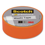 Expressions Washi Tape, 1.25" Core, 0.59" X 32.75 Ft, Orange