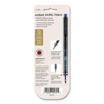 KuruToga Mechanical Pencil with Tube of Lead/Erasers, 0.5 mm, HB (#2), Black Lead, Black Barrel