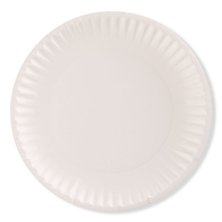 Paper Plates, 6" dia, White, 1,000/Carton