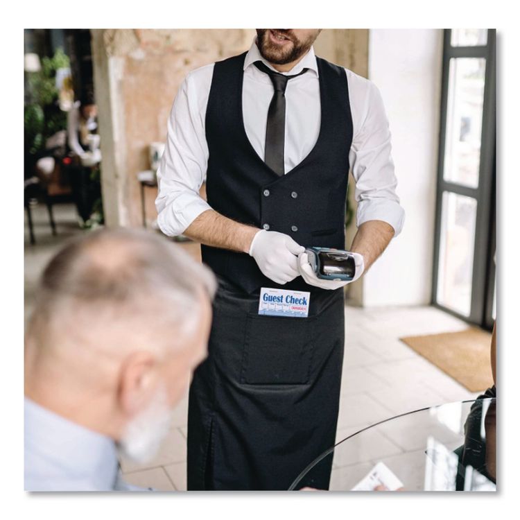 Guest Check Pad with Ruled Back, 15 Lines, One-Part (No Copies), 3.5 x 6.7, 50 Forms/Pad, 50 Pads/Carton