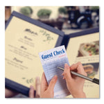 Guest Check Pad with Ruled Back, 15 Lines, One-Part (No Copies), 3.5 x 6.7, 50 Forms/Pad, 50 Pads/Carton