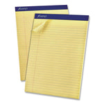 Legal Ruled Pads, Narrow Rule, 50 Canary-Yellow 8.5 X 11.75 Sheets, 4/pack