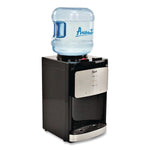 Counter Top Thermoelectric Hot and Cold Water Dispenser, 3 gal to 5 gal, 12 x 13 x 20, Black/Stainless Steel