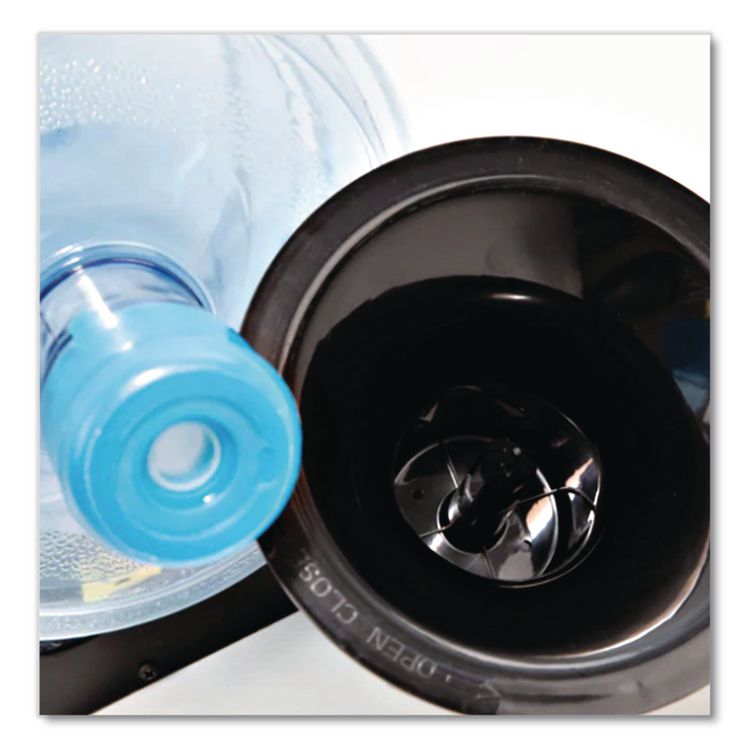 Counter Top Thermoelectric Hot and Cold Water Dispenser, 3 gal to 5 gal, 12 x 13 x 20, Black/Stainless Steel