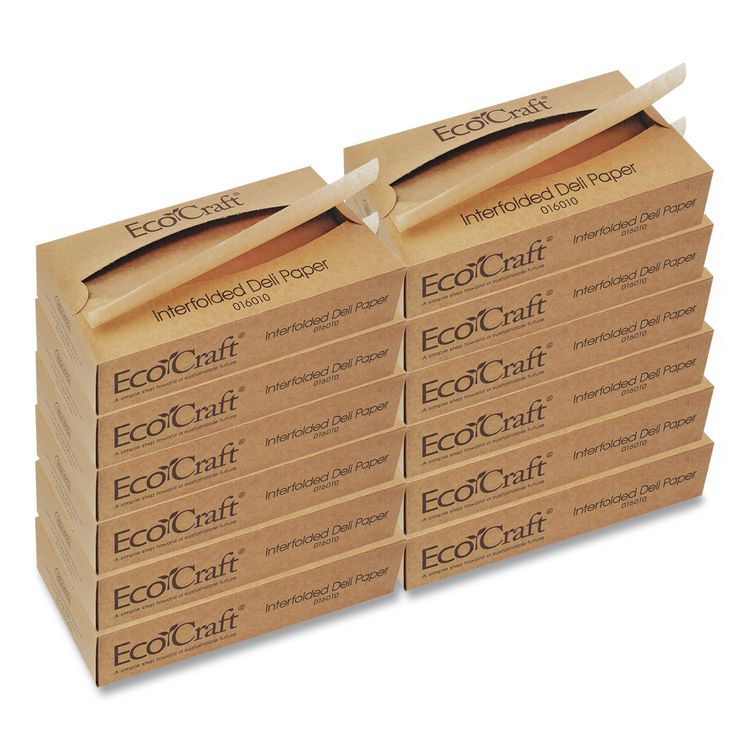 Ecocraft Interfolded Soy Wax Deli Sheets, 10 X 10.75, 500/box, 12 Boxes/carton