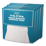 Grease-Resistant Paper Wraps And Liners, 14 X 14, White, 1,000/box, 4 Boxes/carton