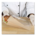 Dubl View Sandwich Bags, 9.5" x 5.75" x 2.75", Natural Brown/Clear, 500/Carton