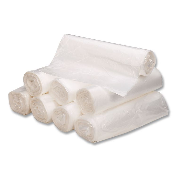 Can Liners, 60 gal, 14 mic, 38" x 60", Natural, 20 Bags/Roll, 10 Rolls/Carton