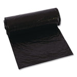 Linear Low-Density Can Liners, 45 gal, 0.63 mil, 40" x 46", Black, 25 Bags/Roll, 10 Rolls/Carton
