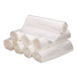 Waste Can Liners, 60 gal, 12 mic, 38" x 58", Natural, 20 Bags/Roll, 10 Rolls/Carton