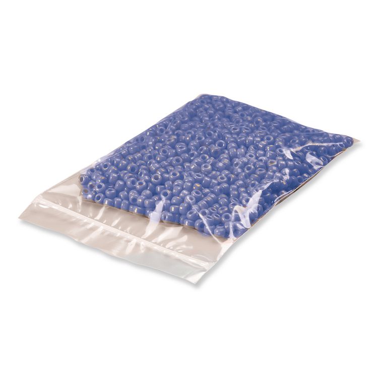 Reclosable Poly Bags, Zipper-Style Closure, 2 mil, 3" x 5", Clear, 1,000/Carton