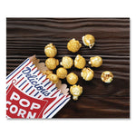 Pinch-Bottom Paper Popcorn Bag, Delicious Popcorn: Circus Clown Icon Labeling, 4" x 1.5" x 8", Red/White/Blue, 1,000/Carton