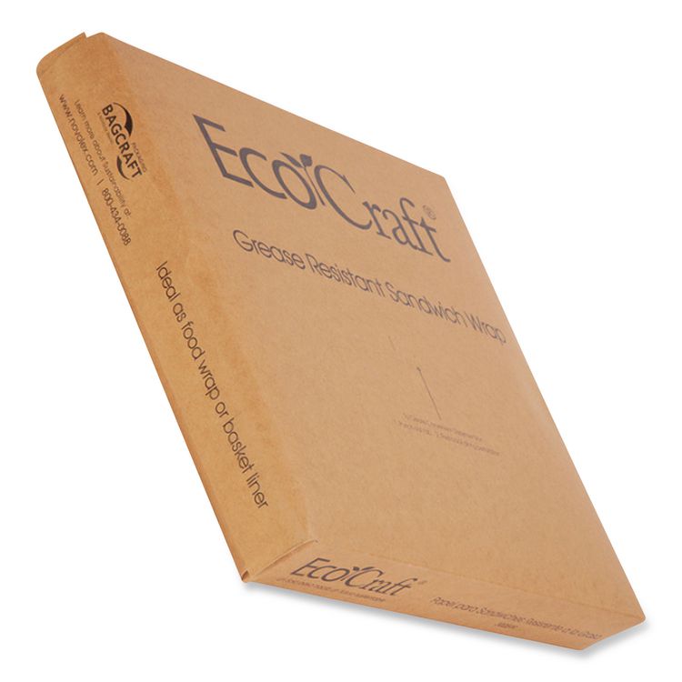 EcoCraft Grease-Resistant Paper Wraps and Liners, 15 x 16, Natural, 1,000/Box, 3 Boxes/Carton