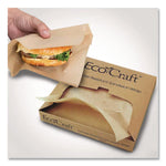 EcoCraft Grease-Resistant Paper Wraps and Liners, 14 x 14, Natural, 1,000/Box, 4 Boxes/Carton