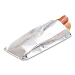 Foil Single-Serve Bags, Unlabeled Hot Dog, 3.5" x 1.5" x 8.5", Silver, 1,000/Carton