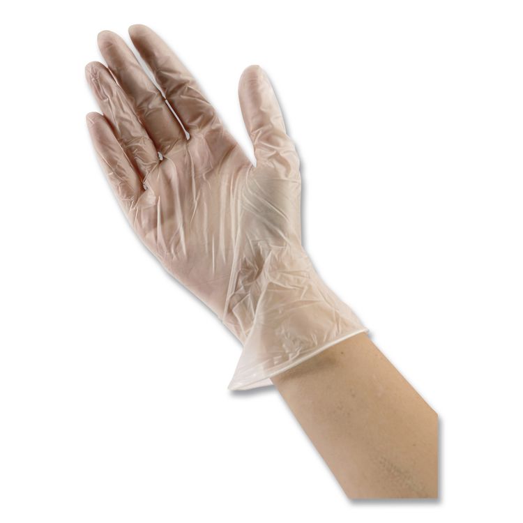 General Purpose Vinyl Gloves, Powder-Free, X-Large, 2.6 mil Thick, 9.5" Long, Clear, 100/Box