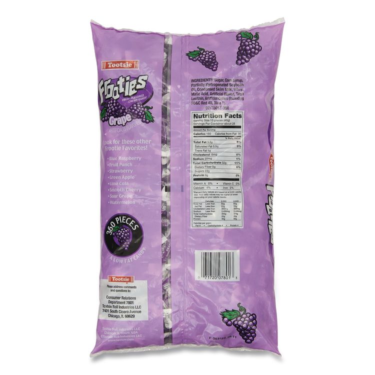 Frooties, Grape, 38.8 Oz Bag, 360 Pieces/bag