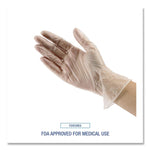 General Purpose Vinyl Gloves, Powder-Free, X-Large, 2.6 mil Thick, 9.5" Long, Clear, 100/Box