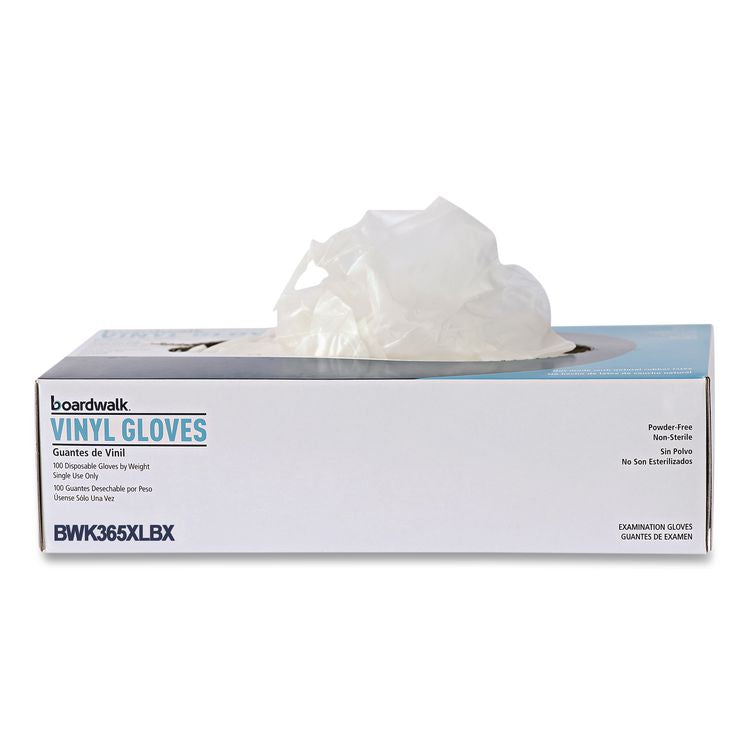 General Purpose Vinyl Gloves, Powder-Free, X-Large, 2.6 mil Thick, 9.5" Long, Clear, 100/Box, 10 Boxes/Carton