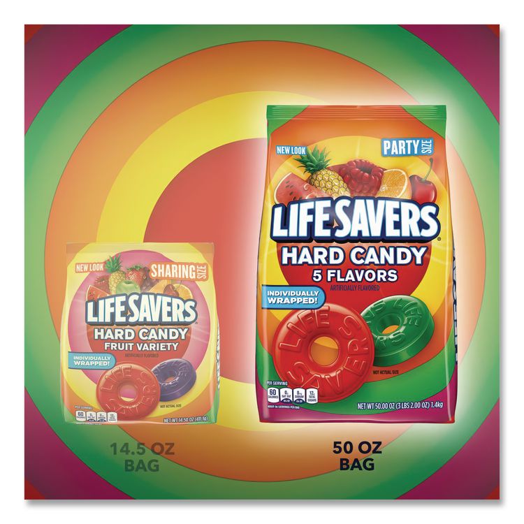 Hard Candy, Original Five Flavors, 50 Oz Bag
