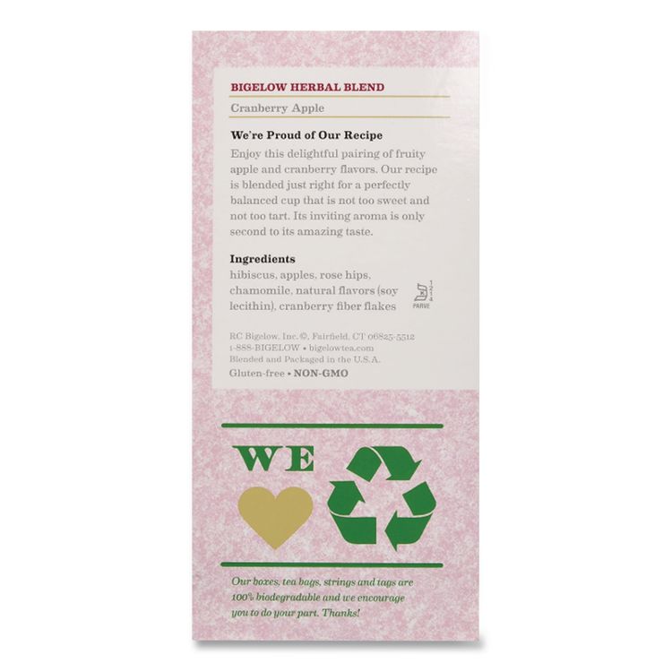 Cranberry Apple Herbal Tea, 28/box