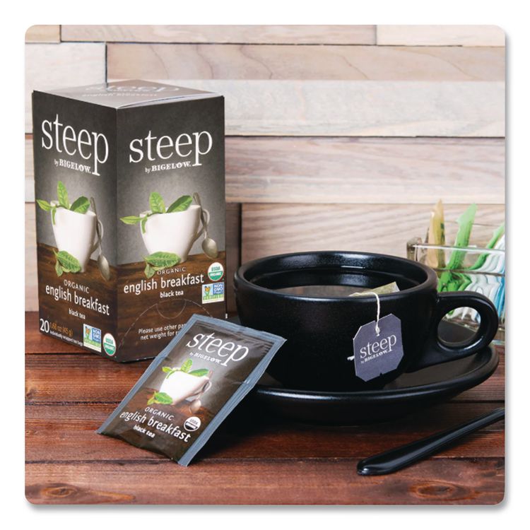 Steep Tea, English Breakfast, 1.6 Oz Tea Bag, 20/box