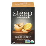 Steep Tea, Lemon Ginger, 1.6 Oz Tea Bag, 20/box