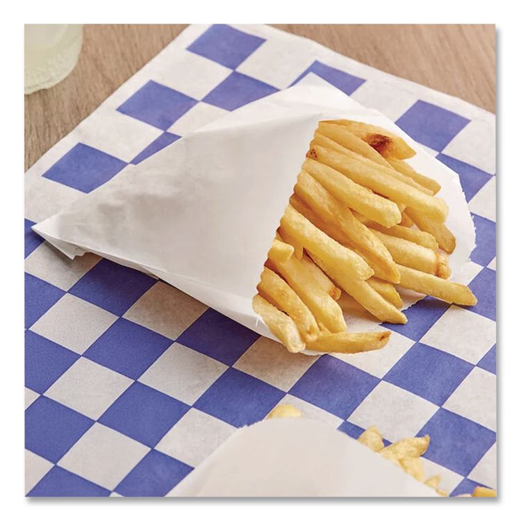 French Fry Bags, 4.5" x 2" x 3.5", White, 2,000/Carton