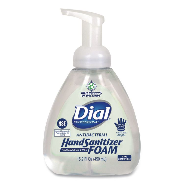 Antibacterial Foam Hand Sanitizer, 15.2 Oz Pump Bottle, Fragrance-Free