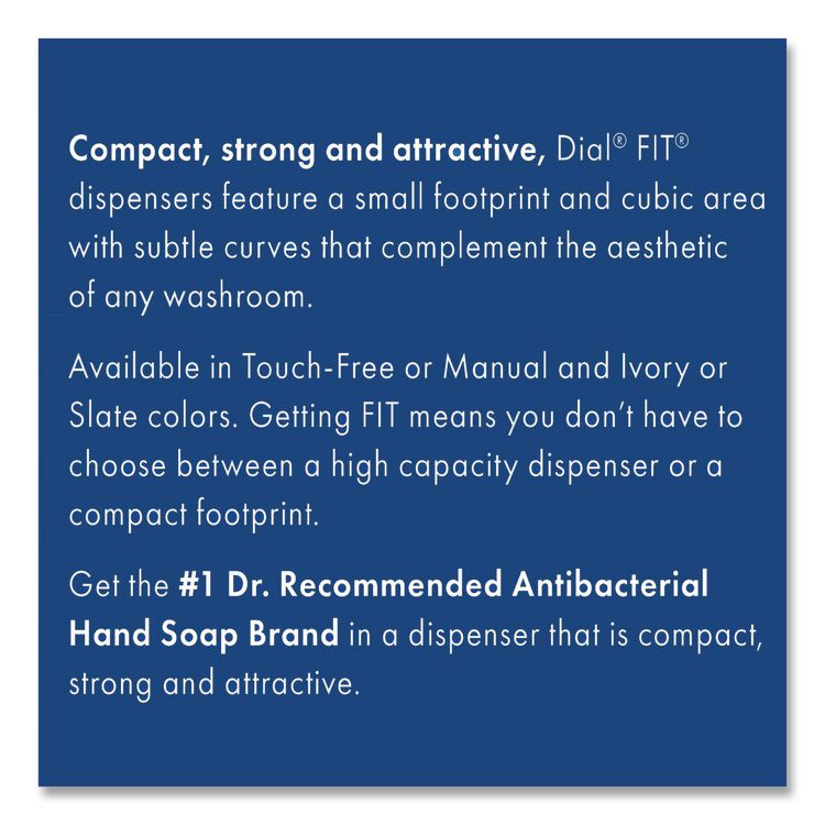Fit Universal Touch Free Dispenser, 1 L, 4 X 5.4 X 11.2, Ivory, 3/carton