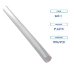 Wrapped Giant Straws, 10.25", Polypropylene, Clear, 100/Pack, 10 Packs/Carton