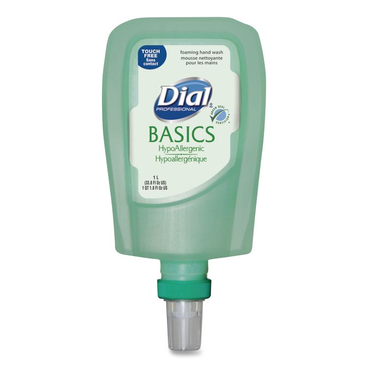 Basics Hypoallergenic Foaming Hand Wash Refill for FIT Touch Free Dispenser, Honeysuckle Scent, 1 L, 3/Carton