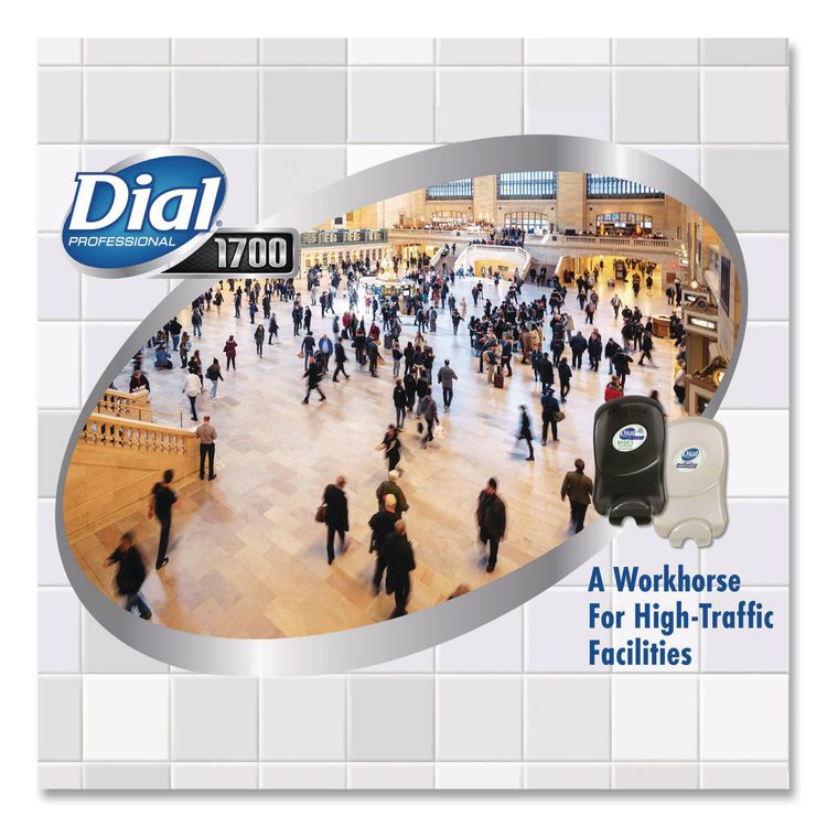 Antibacterial Gel Hand Sanitizer Refill For Dial 1700 Dispenser, 1.2 L Refill, Fragrance-Free, 3/carton