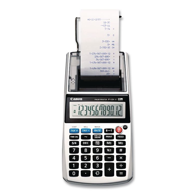 P1-Dhv 12-Digit Palm Printing Calculator, Purple Print, 2 Lines/sec