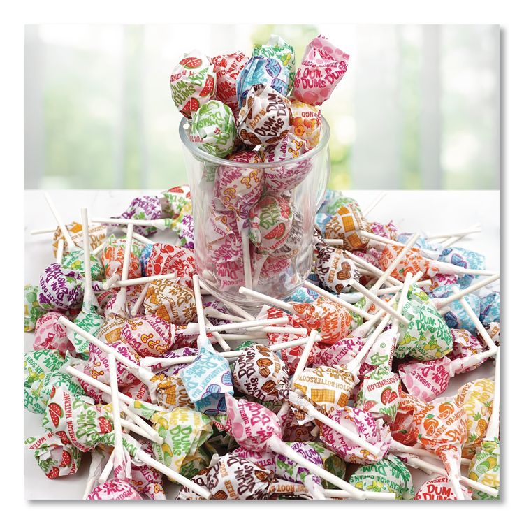Dum-Dum-Pops, Assorted Flavors, Individually Wrapped, 300/pack