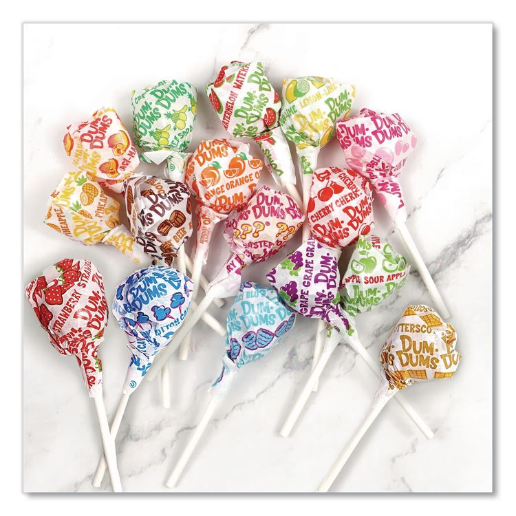 Dum-Dum-Pops, Assorted Flavors, Individually Wrapped, 300/pack