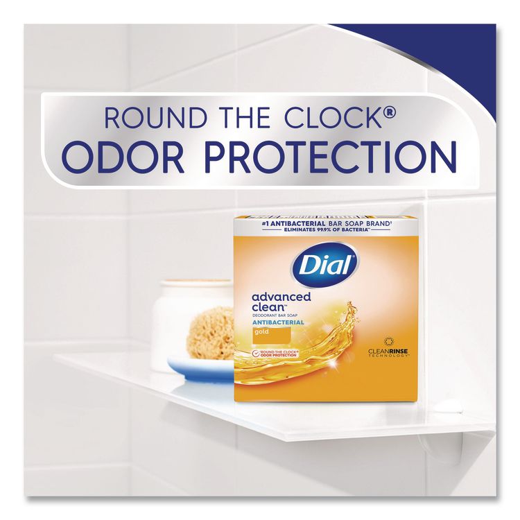 Deodorant Bar Soap, Iconic Dial Gold Fragrance, 4 oz, 36/Carton