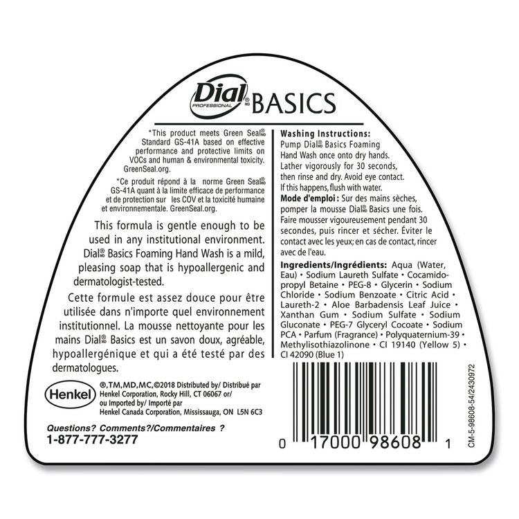 Basics Hypoallergenic Foaming Hand Wash, Honeysuckle Scent, 15.2 oz