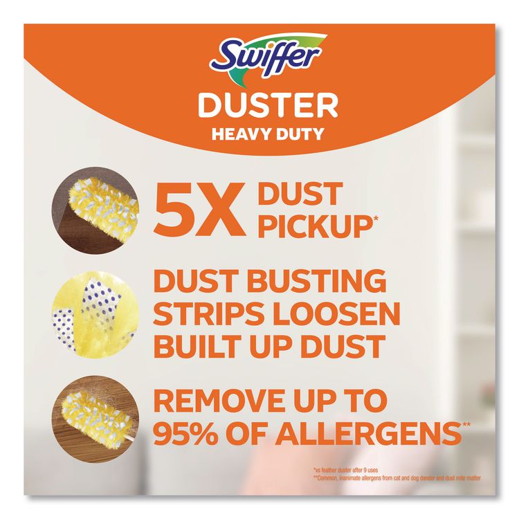 Heavy Duty Dusters Starter Kit, Handle Extends To 3 Ft, 1 Handle With 12 Duster Refills