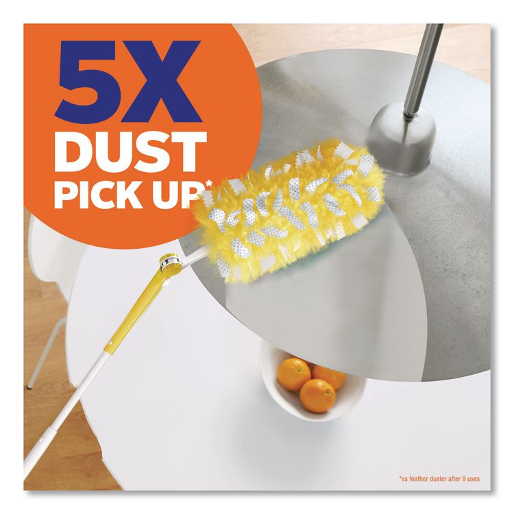 Heavy Duty Dusters Starter Kit, Handle Extends To 3 Ft, 1 Handle With 12 Duster Refills