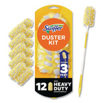 Heavy Duty Dusters Starter Kit, Handle Extends To 3 Ft, 1 Handle With 12 Duster Refills