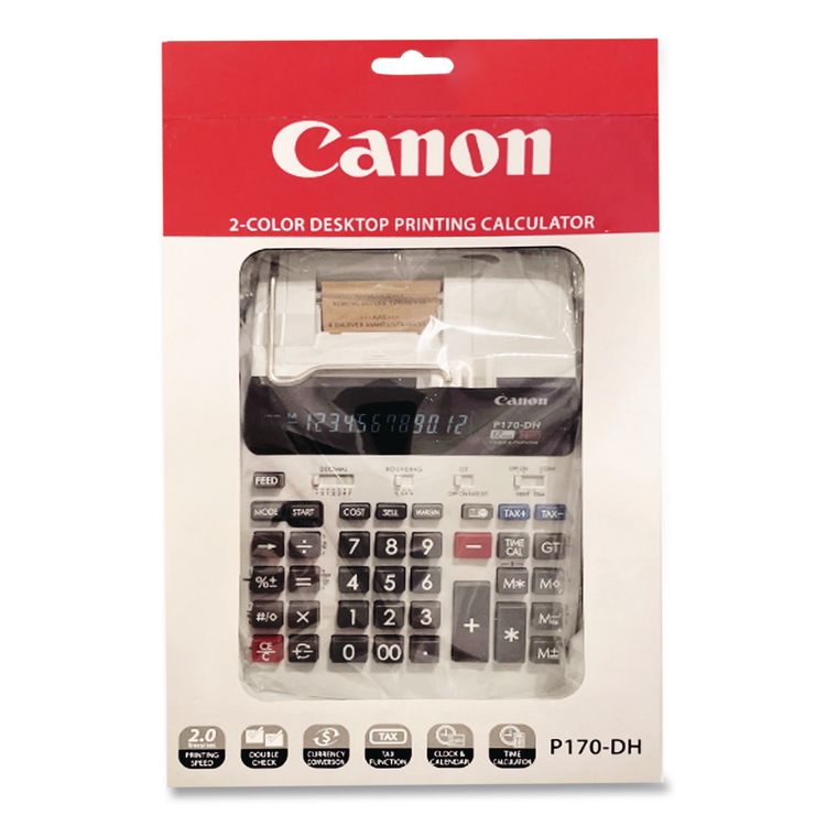 P170-Dh-3 Printing Calculator, Black/red Print, 2.3 Lines/sec