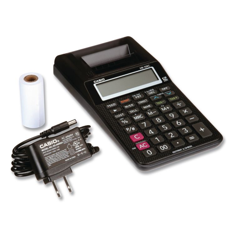 Hr-10rc Handheld Portable Printing Calculator, Black Print, 1.6 Lines/sec