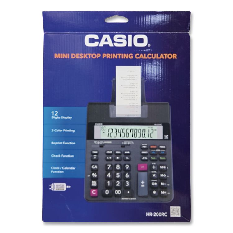 HR200RC Printing Calculator, Black/Red Print, 2.4 Lines/Sec