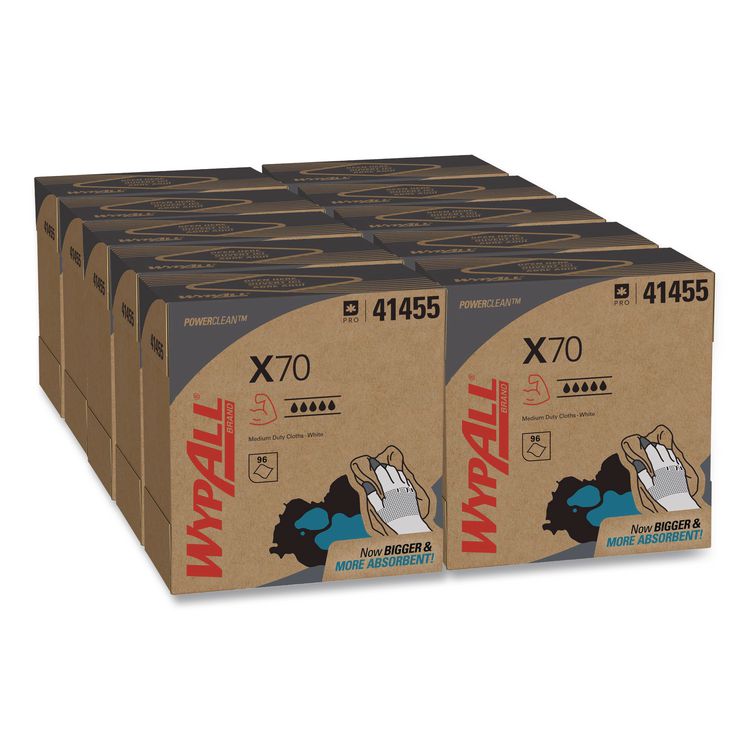 X70 Cloths, POP-UP Box, 9.13 x 16.8, White, 100/Box, 10 Boxes/Carton