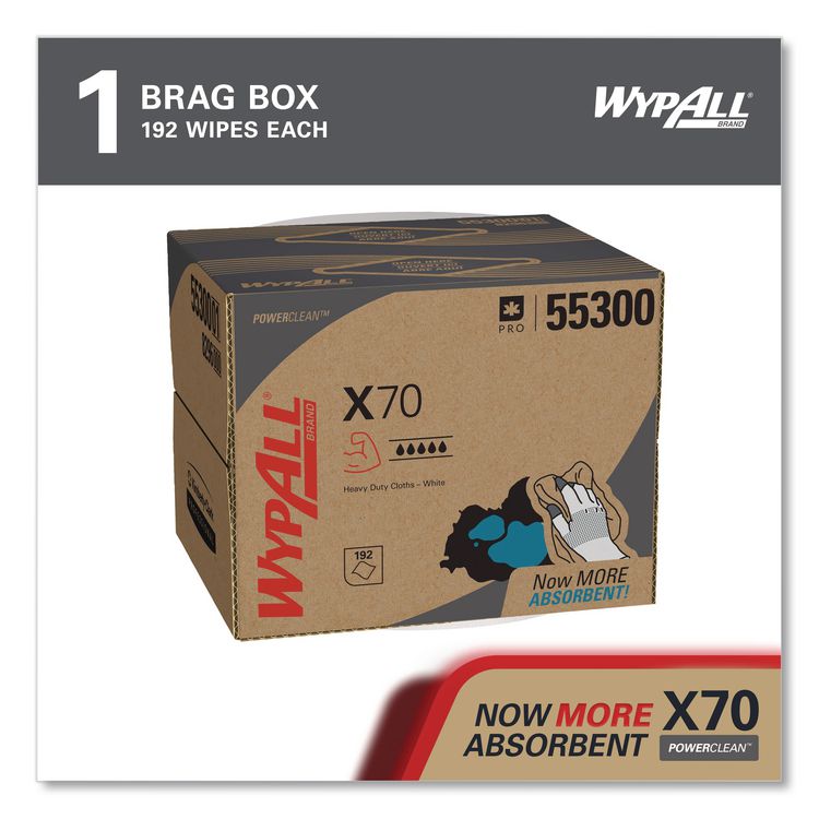 X70 Cloths, 12.5 x 16.8, White 200/Carton