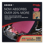 X80 Cloths, HYDROKNIT, POP-UP Box, 8.34 x 16.8, Red, 80/Box, 5 Box/Carton