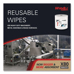 Power Clean X80 Heavy Duty Cloths, Jumbo Roll, 12.4 x 12.2, White, 475/Roll