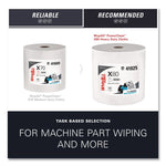 Power Clean X80 Heavy Duty Cloths, Jumbo Roll, 12.4 x 12.2, White, 475/Roll